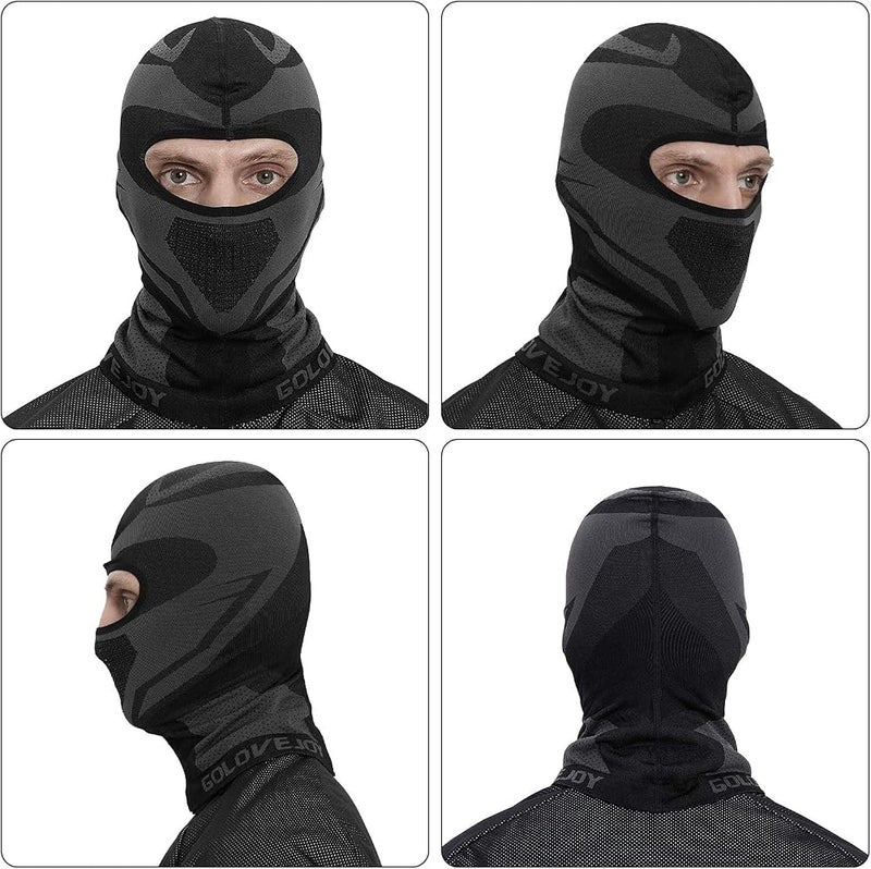 Joyzzz Motorcycle Mask, Winter Motorcycle Face Scarf Neck Warmer, Thermal Fleece Windproof Breathable Elastic Full Face Cover Face Mask Ski Mask, Suitable for Helmets, Outdoor Sports - Image 3