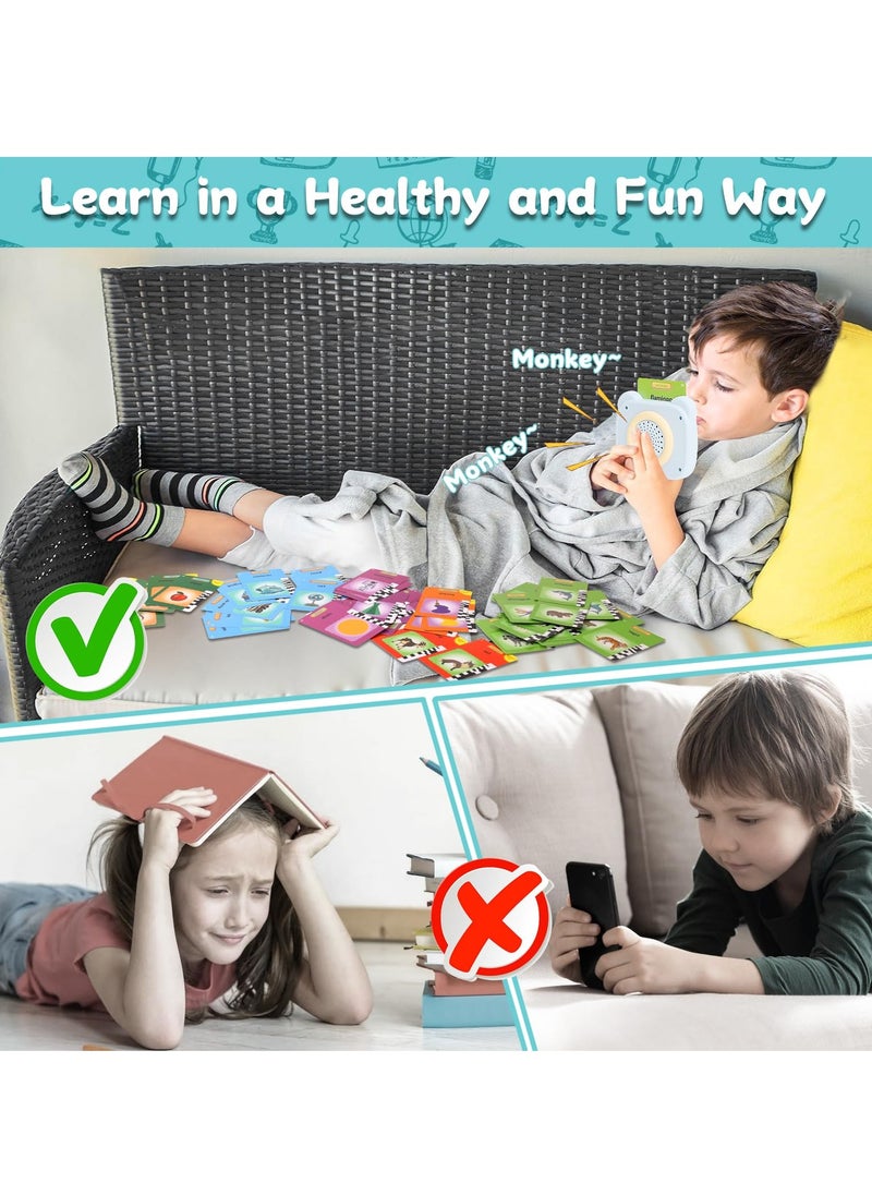 Excefore - Talking Flash Cards for Toddler 1 2 3 4 Year Olds, Language Learning Toys, Pocket Speech Therapy Toys, Autism Toys, Montessori Toys with 224 Words, Children's Sensory Learning Educational Gifts - Image 1