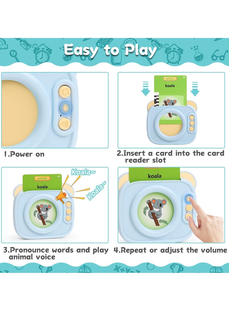 Excefore - Talking Flash Cards for Toddler 1 2 3 4 Year Olds, Language Learning Toys, Pocket Speech Therapy Toys, Autism Toys, Montessori Toys with 224 Words, Children's Sensory Learning Educational Gifts - Image 1