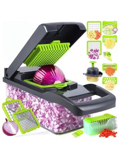 16 in 1 multi-function vegetable and fruit chopper, replaceable blade chopper, slicer set, suitable for home kitchen - pzsku/Z344308A2A0DA93485766Z/45/_/1740844692/74410217-6aea-48fe-869d-8cabd40cf047