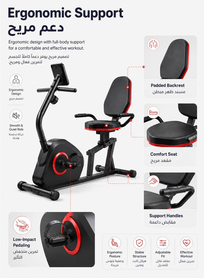 EGG PRO Magnetic Elliptical Cross Trainer Bike | 8-Level Magnetic Resistance | LED Display | FitShow App |  Gym Cardio Workout | Quiet & Smooth Motion | Seat Included | 100Kg Capacity EM-1572 - Image 3