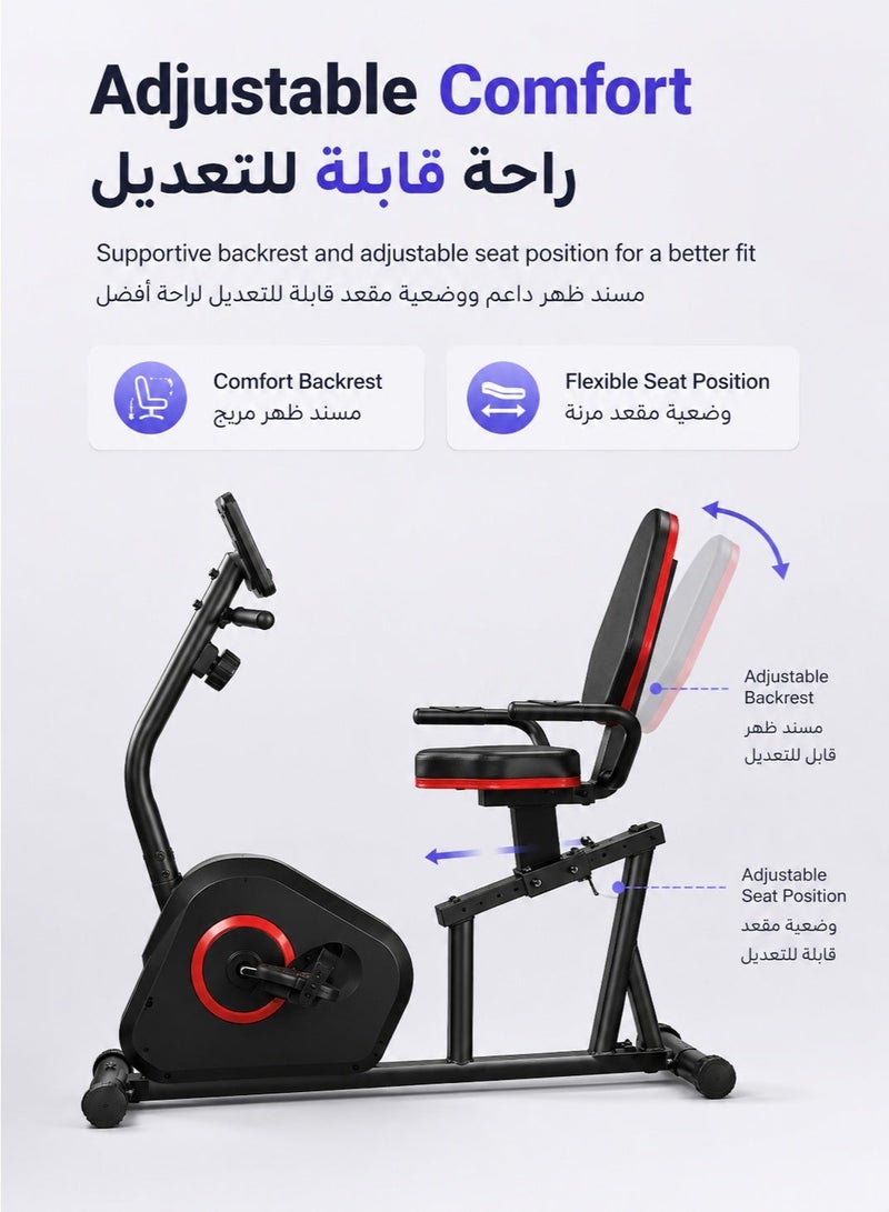 EGG PRO Magnetic Elliptical Cross Trainer Bike | 8-Level Magnetic Resistance | LED Display | FitShow App |  Gym Cardio Workout | Quiet & Smooth Motion | Seat Included | 100Kg Capacity EM-1572 - Image 2