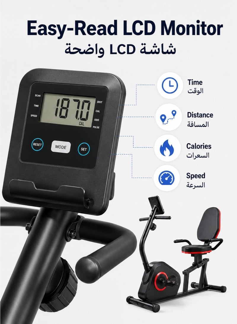 EGG PRO Magnetic Elliptical Cross Trainer Bike | 8-Level Magnetic Resistance | LED Display | FitShow App |  Gym Cardio Workout | Quiet & Smooth Motion | Seat Included | 100Kg Capacity EM-1572 - Image 5