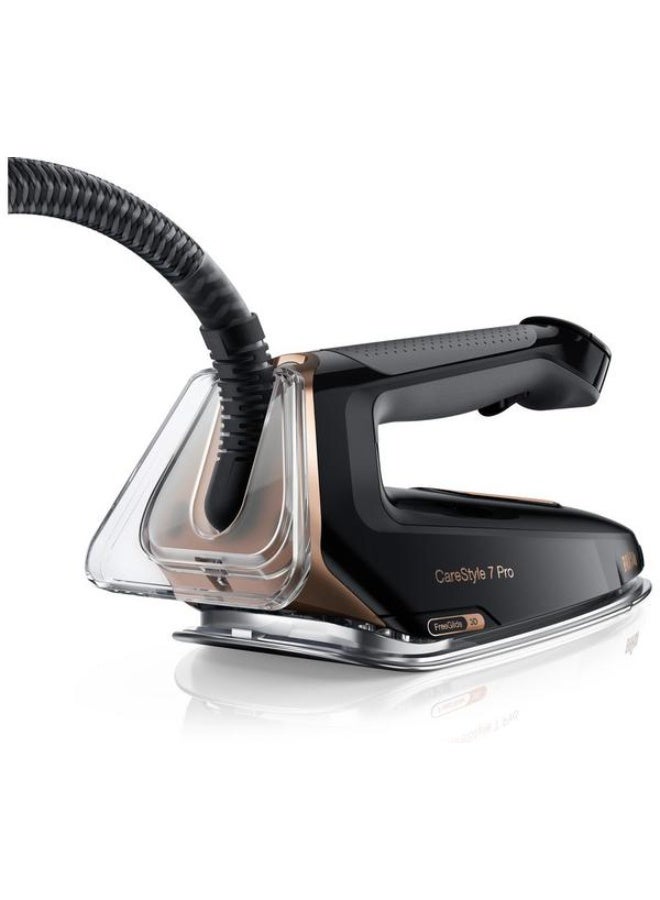 Barun Braun Household  CareStyle 7 Pro Steam Generator Iron, 2700 Watts, Eloxal Plus SolePlate, Vertical Steaming, 600g/Min Steam Shot, 2L Large Water Tank, Turbo Mode, Black/Gold  - Image 2