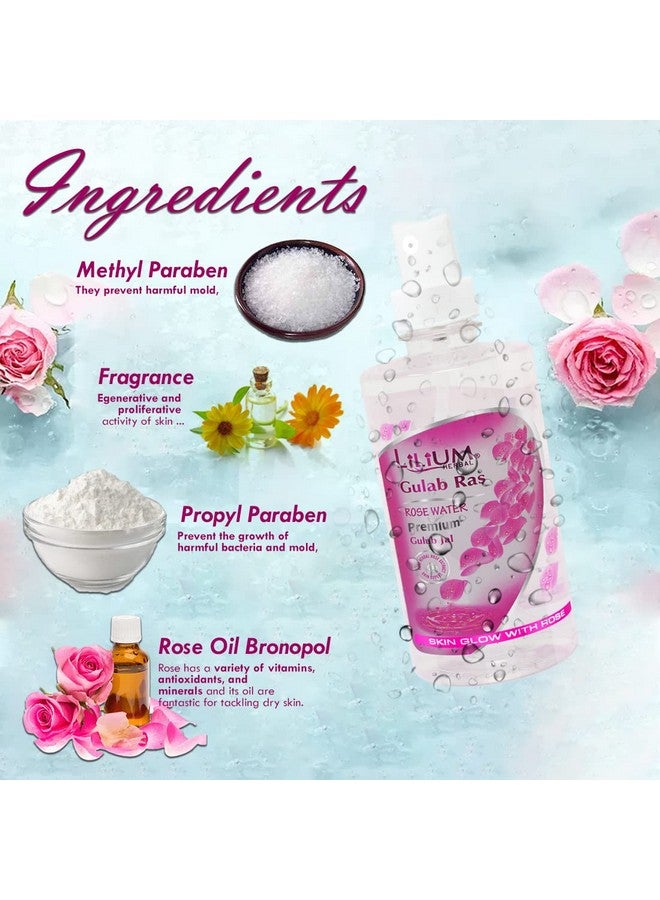 Lilium Gulab Ras Rose Water 500ml - Image 3