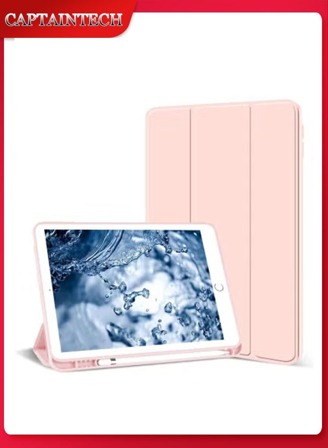 Captaintech iPad 10.2 Case (2019-2021) – Slim Trifold Stand Cover for 7th/8th/9th Gen | Auto Sleep/Wake, Soft TPU Back u0026 Pencil Holder – Lightweight Protective Shell - Image 1