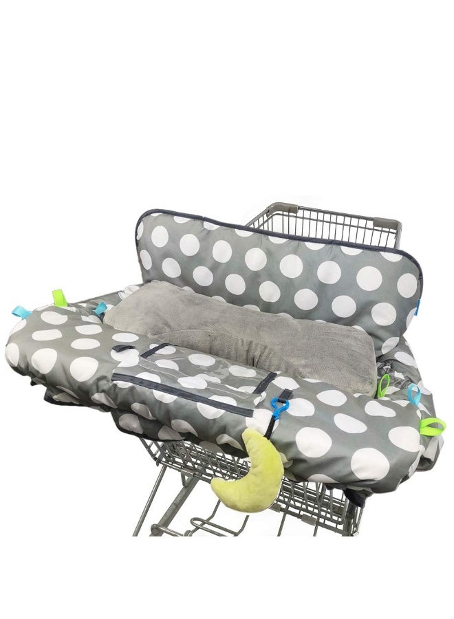 DODO NICI Shopping Cart Cover for Baby, High Chair Cover for Boy Girl, Grocery Cart Cushion Liner, with seat Positioner and Cellphone Holder,dot Printing - Image 1