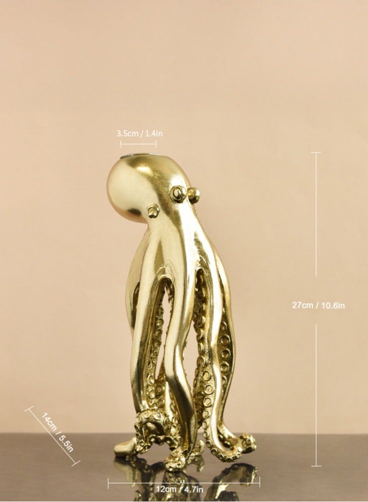 Octopus Resin Statue Candle Holder for Table Centerpiece – Decorative Octopus Decorative Piece for Dining Table, Home Decor - Image 2