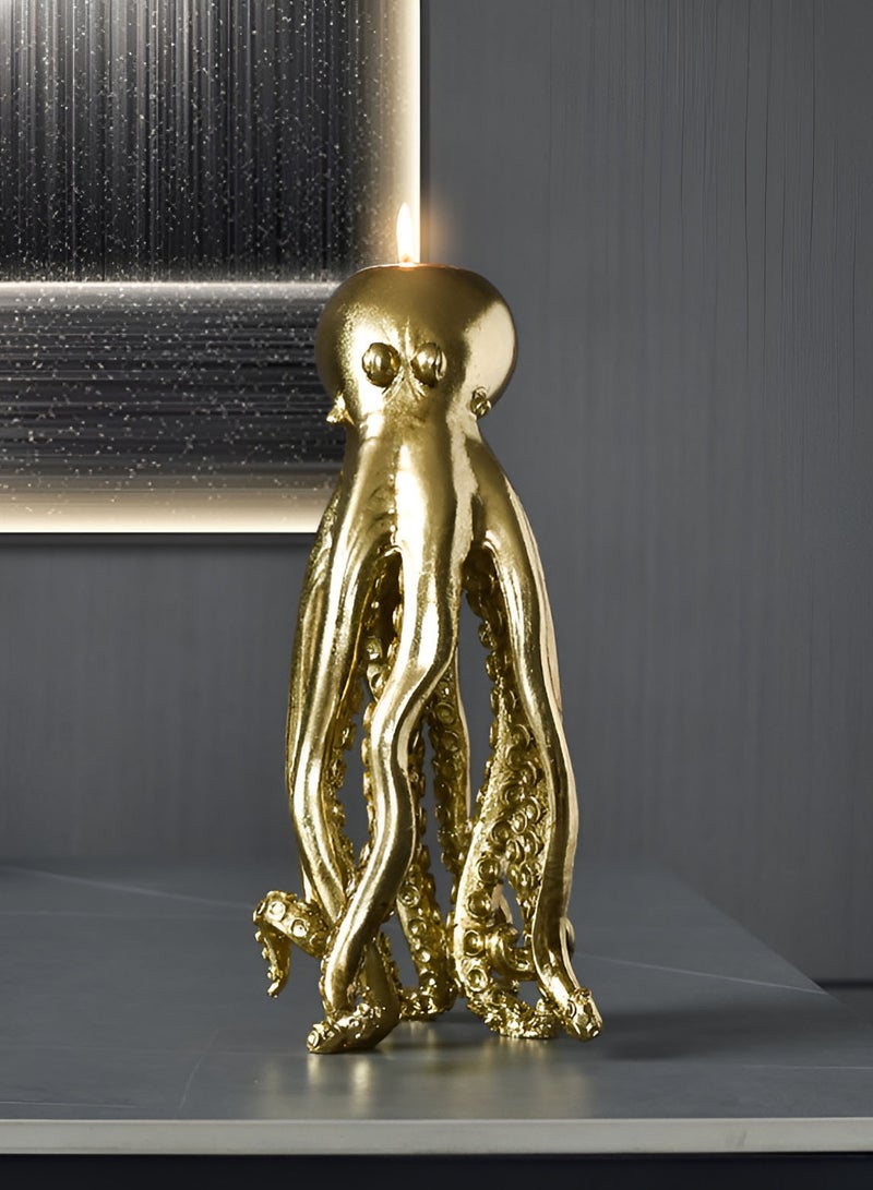 Octopus Resin Statue Candle Holder for Table Centerpiece – Decorative Octopus Decorative Piece for Dining Table, Home Decor - Image 3