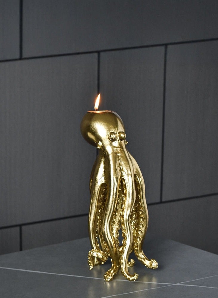 Octopus Resin Statue Candle Holder for Table Centerpiece – Decorative Octopus Decorative Piece for Dining Table, Home Decor - Image 4