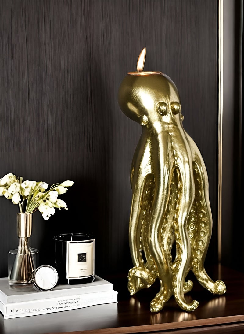 Octopus Resin Statue Candle Holder for Table Centerpiece – Decorative Octopus Decorative Piece for Dining Table, Home Decor - Image 5