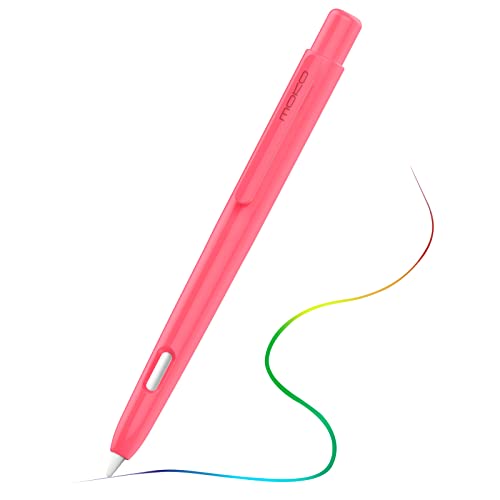 MoKo Holder Case for Apple Pencil 2nd Generation, Retractable Protective Pen Cover with Sturdy Clip for iPad Mini 6 2021/ iPad Air 5th/4th Gen/iPad Pro 11 /Pro 12.9 2022/2021/2020, Watermelon Red - Image 1