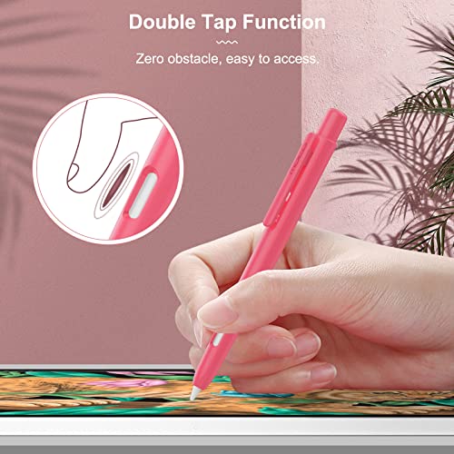 MoKo Holder Case for Apple Pencil 2nd Generation, Retractable Protective Pen Cover with Sturdy Clip for iPad Mini 6 2021/ iPad Air 5th/4th Gen/iPad Pro 11 /Pro 12.9 2022/2021/2020, Watermelon Red - Image 3