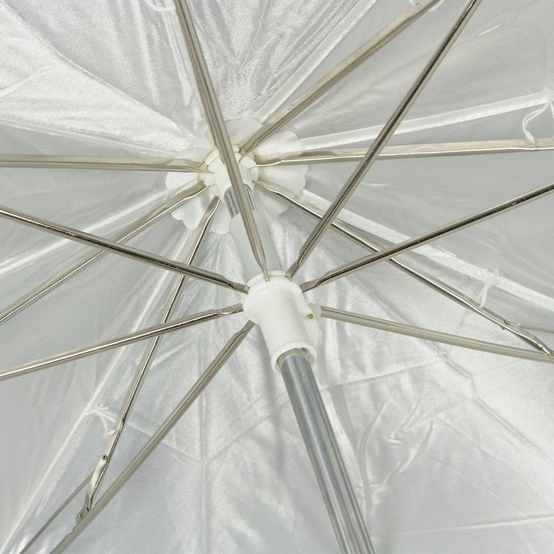 Westcott 43-inch Optical Satin Collapsible Umbrella with Removable Black Cover - White - Image 5