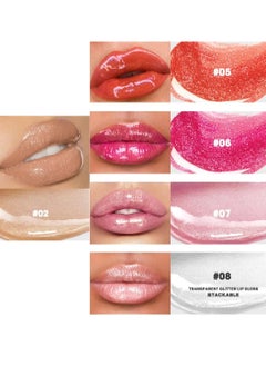 pudaier Lip Gloss Plumping Moisturizing and 12H Hydration Scented Vegan Lip Plumper Liquid Lipstick Sparkling Shiny Glossy Finish Lip Color Lifter Lip Plump Oil Gloss Lip Oil 06  - Image 5