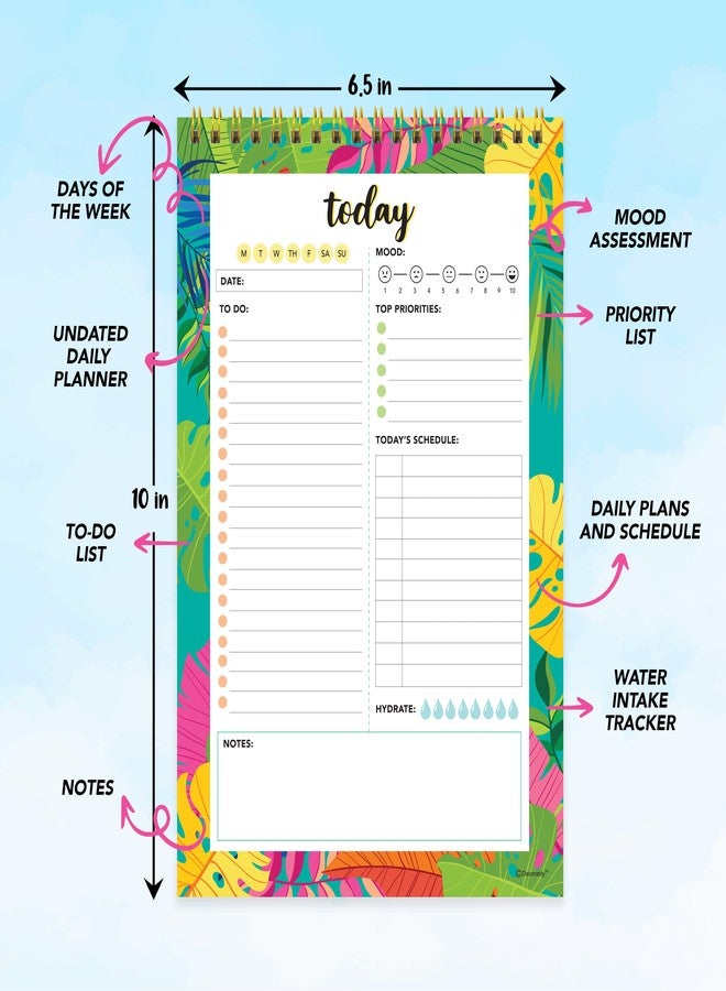 Decorably 7x10" Daily Planner Pad - 58 Sheets of Daily Planner Notepad, Daily To Do List Notepad, Daily To Do List Planner, Daily To Do Planner Sheet, Daily Tasks Notepad, Daily Notepad - Image 3