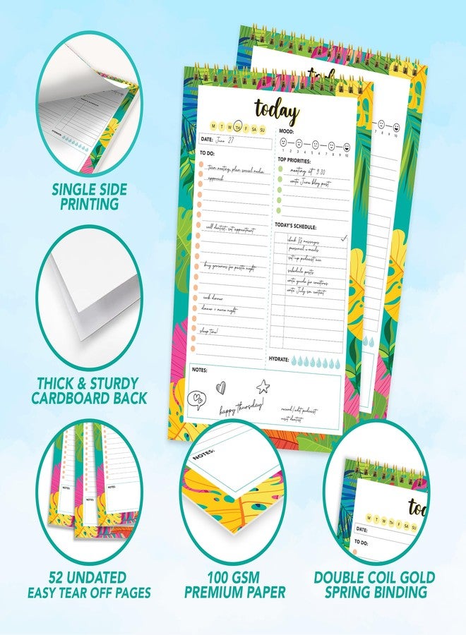 Decorably 7x10" Daily Planner Pad - 58 Sheets of Daily Planner Notepad, Daily To Do List Notepad, Daily To Do List Planner, Daily To Do Planner Sheet, Daily Tasks Notepad, Daily Notepad - Image 4