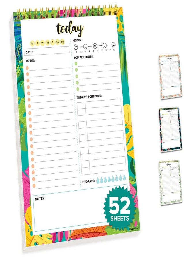 Decorably 7x10" Daily Planner Pad - 58 Sheets of Daily Planner Notepad, Daily To Do List Notepad, Daily To Do List Planner, Daily To Do Planner Sheet, Daily Tasks Notepad, Daily Notepad - Image 1