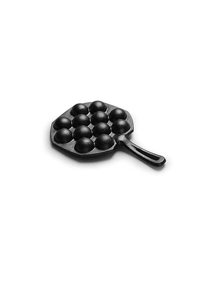 PROMASS - Iron Danish Aebleskiver Pan, Cast Iron Stuffed Pancake Pan12-Cup Cast Iron Aebleskiver Pancake Puffs Pan,Cookware for Pancake Puffs,Black - Image 1