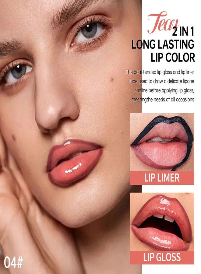 Hxssll Peel Off Lip Liner & Gloss – Long-Lasting Smudge-Proof Mocha Cocoa Lip Tint & Lip Stain Liner with Hydrating High Shine Gloss for Defined, Fuller Brown Nude Lips – Waterproof Soft Glam Lip Makeup - Image 4
