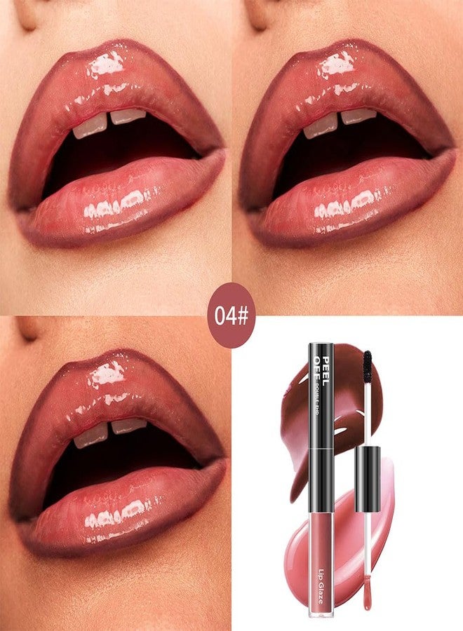 Hxssll Peel Off Lip Liner & Gloss – Long-Lasting Smudge-Proof Mocha Cocoa Lip Tint & Lip Stain Liner with Hydrating High Shine Gloss for Defined, Fuller Brown Nude Lips – Waterproof Soft Glam Lip Makeup - Image 3