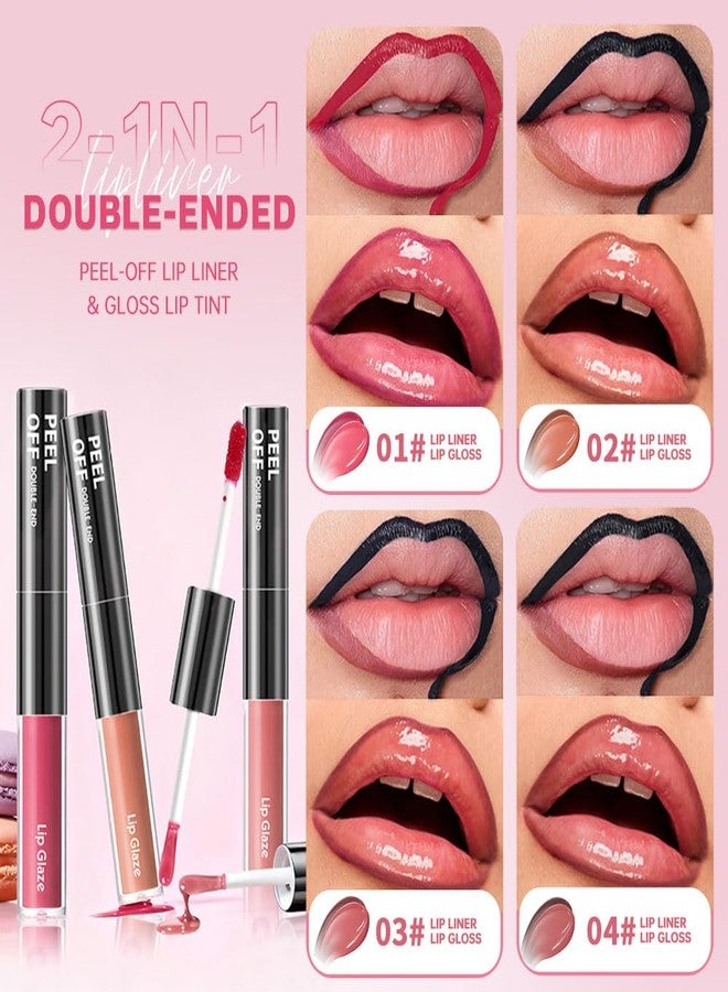 Hxssll Peel Off Lip Liner & Gloss – Long-Lasting Smudge-Proof Mocha Cocoa Lip Tint & Lip Stain Liner with Hydrating High Shine Gloss for Defined, Fuller Brown Nude Lips – Waterproof Soft Glam Lip Makeup - Image 2