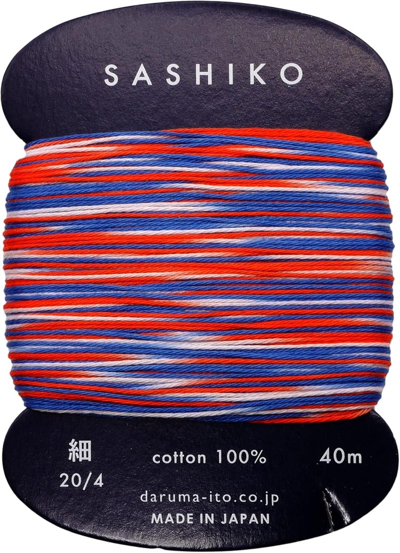 Daruma Yokota Daruma Sashiko Thread Single and Variegated Color (Goldfish scooping, Thin 40M Card) - Image 1