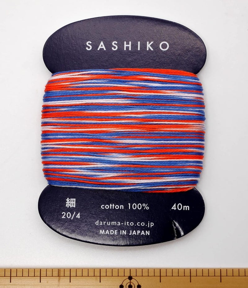 Daruma Yokota Daruma Sashiko Thread Single and Variegated Color (Goldfish scooping, Thin 40M Card) - Image 2