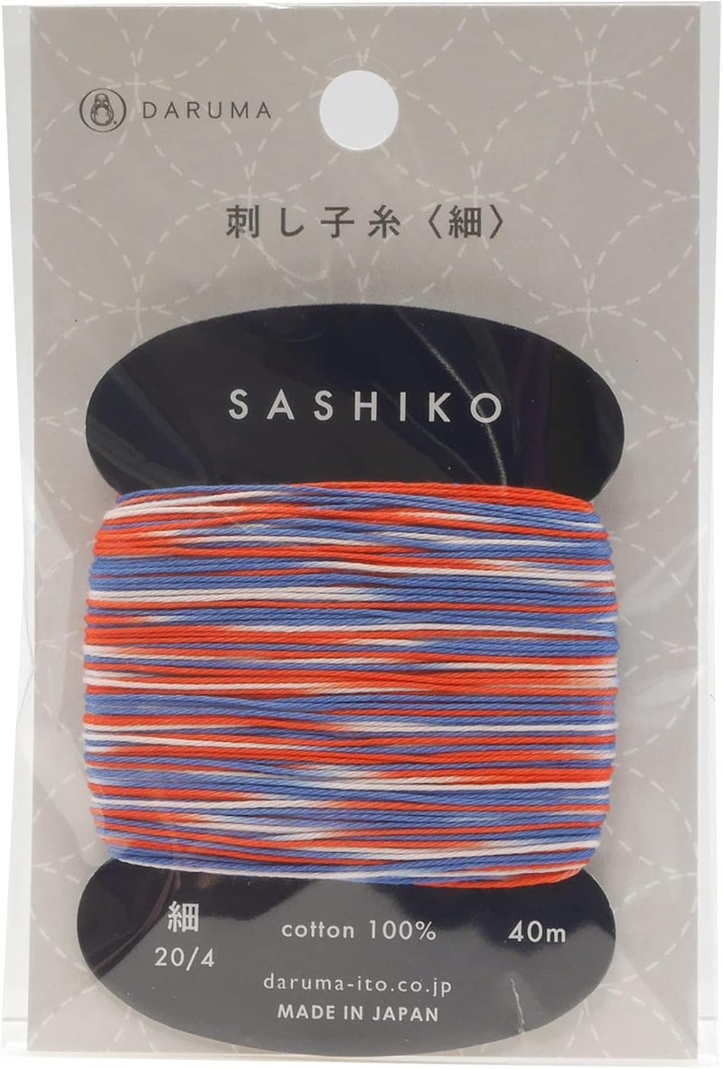 Daruma Yokota Daruma Sashiko Thread Single and Variegated Color (Goldfish scooping, Thin 40M Card) - Image 3
