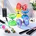 Hungdao 5 Set Chinese Diabolo Set Triple Bearing Chinese Yoyo 5 Multi Colors Diabolo Big Yoyo with Fiberglass Sticks Mesh Drawstring Bags and Strings Transparent - Image 4