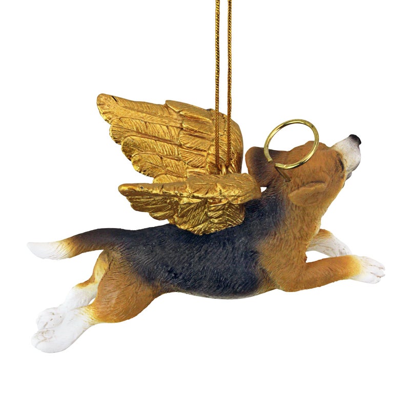 Design Toscano Christmas Tree Ornaments - Honor The Pooch Beagle Holiday Angel Dog Ornaments - Image 5