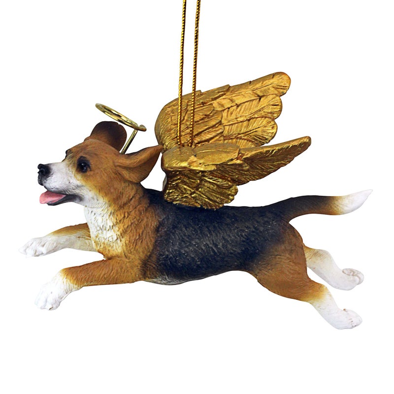 Design Toscano Christmas Tree Ornaments - Honor The Pooch Beagle Holiday Angel Dog Ornaments - Image 3