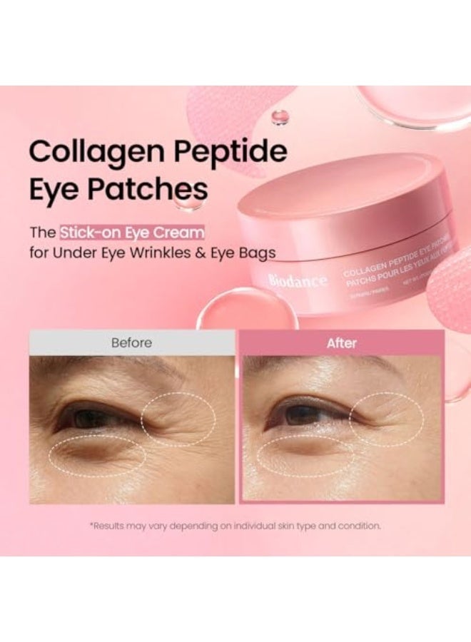 BIODANCE Collagen Peptide Eye Patches, Anti Wrinkle & Smile Line Patches for Face, Under Eye Mask for Fine Lines & Eye Bags, Travel Essentials & Self Care Gifts for Women, Korean Skin Care (60 Count) - Image 3