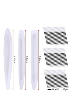 KASTWAVE 3 Pieces Pen Shape Resin Mold Ballpoint Pen Silicone Molds Epoxy Resin Molds Resin Casting Molds with 75 Pieces Ballpoint Refill Pens for DIY Resin Crafts Making  - Image 2