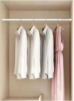 Kutis 1-Piece Extendable Window Shower Hanging Curtain Rod Metal White 70-120 Centimeter  - Image 2