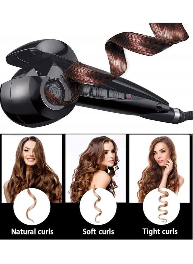 Steam Hair Curler Shiny Black Color, Moisturizing and Protecting Hair, Ionic Steam Technology, Long Lasting Curls, Digital Temperature Control, Swivel Cord, Ergonomic Design - Image 1