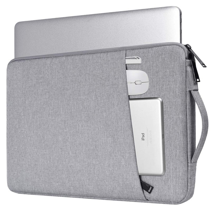 iKammo Laptop Sleeve 15.6 Inch, 16 Inch Laptop Case Cover for Lenovo IdeaPad/ThinkPad, HP Victus 15.6" Gaming Laptop/HP Pavilion/Envy x360, ASUS VivoBook Notebook, Dell Inspiron Carrying Bag, Light Grey - Image 1