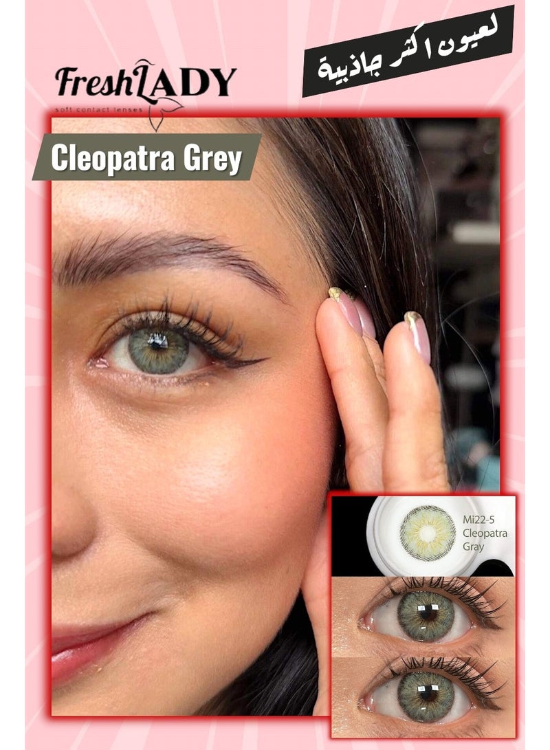Soft contact lenses for the eye - Cleopatra Grey