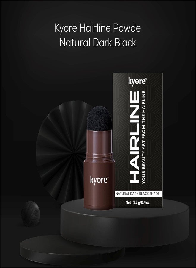 Kyore Instant Natural Hairline Colour Touch-Up Powder for Women & Men - Black | Hair Shading Sponge Pen, Hairline Shadow Powder Stick, Quick Hair Root Touch-Up Stick - Pack of 1 - Image 2