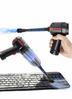 Excefore 3-in-1 Computer Vacuum, Compressed Air Duster Blower, Portable Handheld Vacuum Cleaner Cordless, Rechargeable Car Hoover, Mini Keyboard Kit, Electric Spray air can for PC, Laptop, Electronics  - Image 1