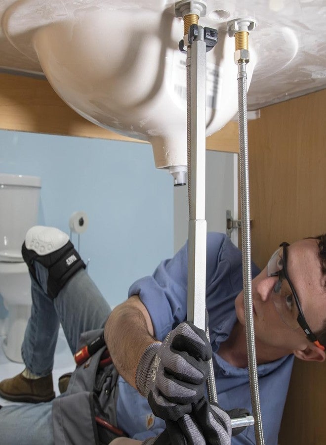 كلاين تولز مفتاح حوض تلسكوبي 68232 من Klein Tools، مفتاح سباكة قابل للتعديل بمقاس 10-17 بوصة مع سعة فك 1-1/4 بوصة، مثالي للمساحات التي يصعب الوصول إليها - Image 5