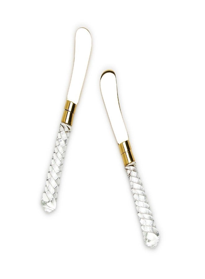 توز كومباني طقم توزيع كريستال شفاف من قطعتين من شركة تووز كومباني، مع بطاقة هدية - مصنوع من الفولاذ المقاوم للصدأ/النحاس/الزجاج - Image 4