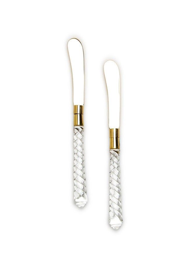 توز كومباني طقم توزيع كريستال شفاف من قطعتين من شركة تووز كومباني، مع بطاقة هدية - مصنوع من الفولاذ المقاوم للصدأ/النحاس/الزجاج - Image 3