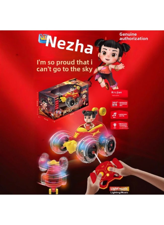 Nezha Flight Induction Aircraft Gesture Remote Control Car Boy Toy Hero Nezha Stunt Car Children's Toys-Color:(without Remote Control) Nezha Sensor Aircraft 9967  - Image 5