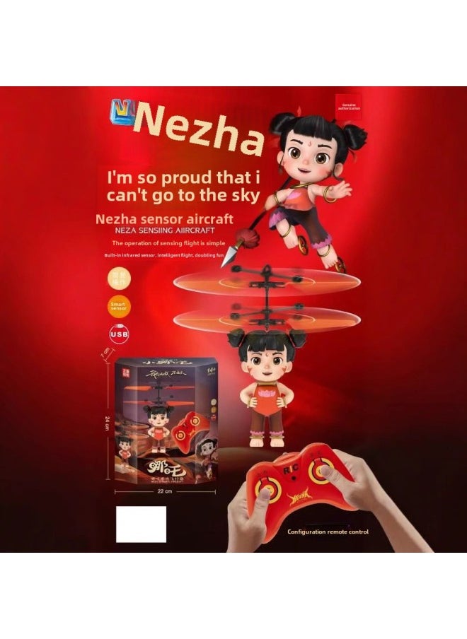 Nezha Flight Induction Aircraft Gesture Remote Control Car Boy Toy Hero Nezha Stunt Car Children's Toys-Color:(without Remote Control) Nezha Sensor Aircraft 9967  - Image 2