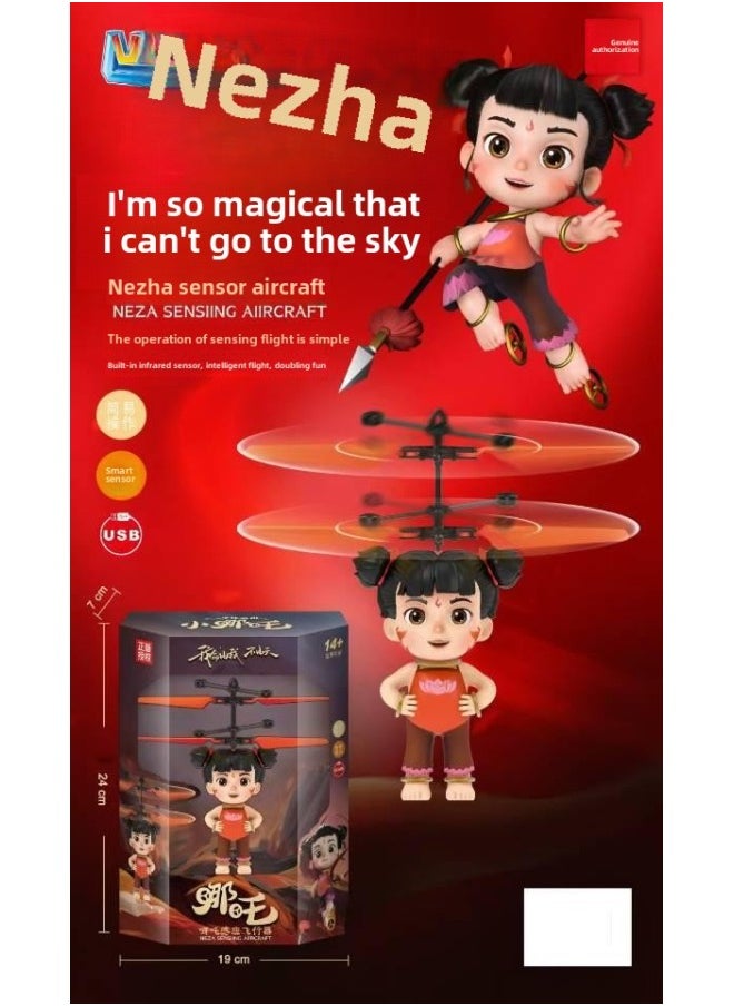 Nezha Flight Induction Aircraft Gesture Remote Control Car Boy Toy Hero Nezha Stunt Car Children's Toys-Color:(without Remote Control) Nezha Sensor Aircraft 9967  - Image 1