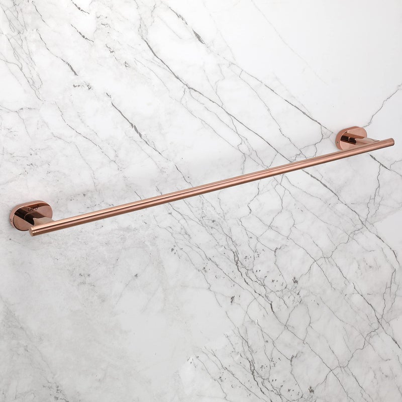 LAPO Stainless Steel 304 Grade Towel Rod for Bathroom | Towel Stand | Bathroom Accessories | Towel Bar | Towel Hanger (24 inch,Rose Gold Finish) - Image 3