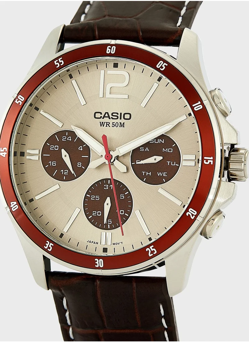 CASIO PU Strap Analog Watch
