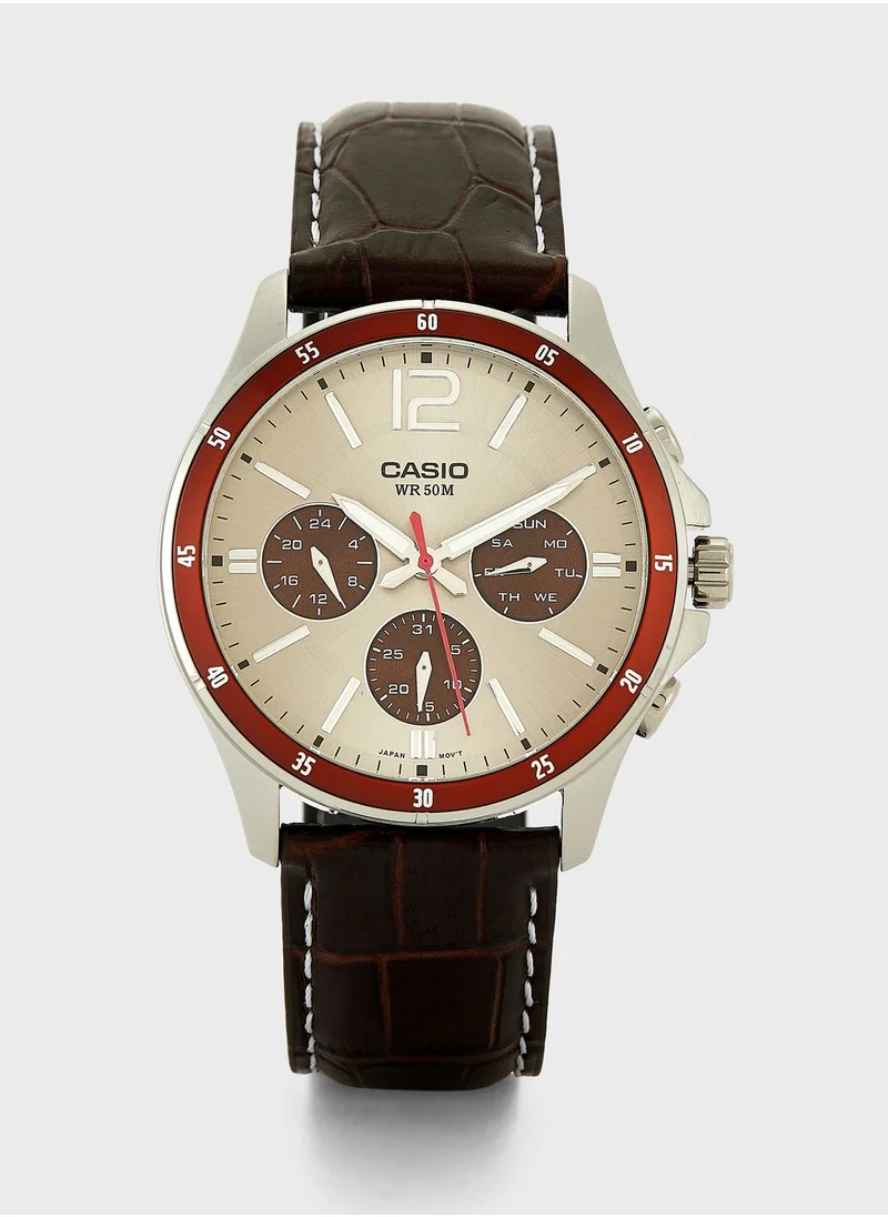 CASIO PU Strap Analog Watch