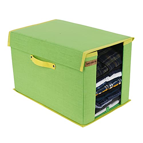 SHREY CREATION Non Woven Premium Shirt Stacker Wardrobe Organizer Cloth Storage Organizer with Lid and Handle (Pack Of 6) - Image 2